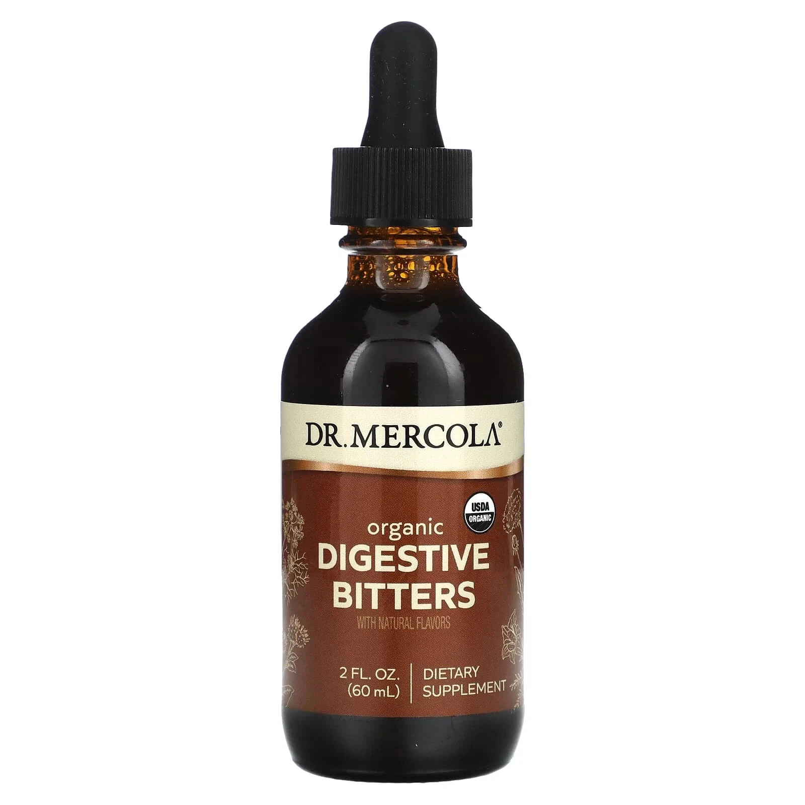 Dr Dr. Mercola Organic Digestive Bitters 2 fl oz 60 mL Dropper EXP 01/2026