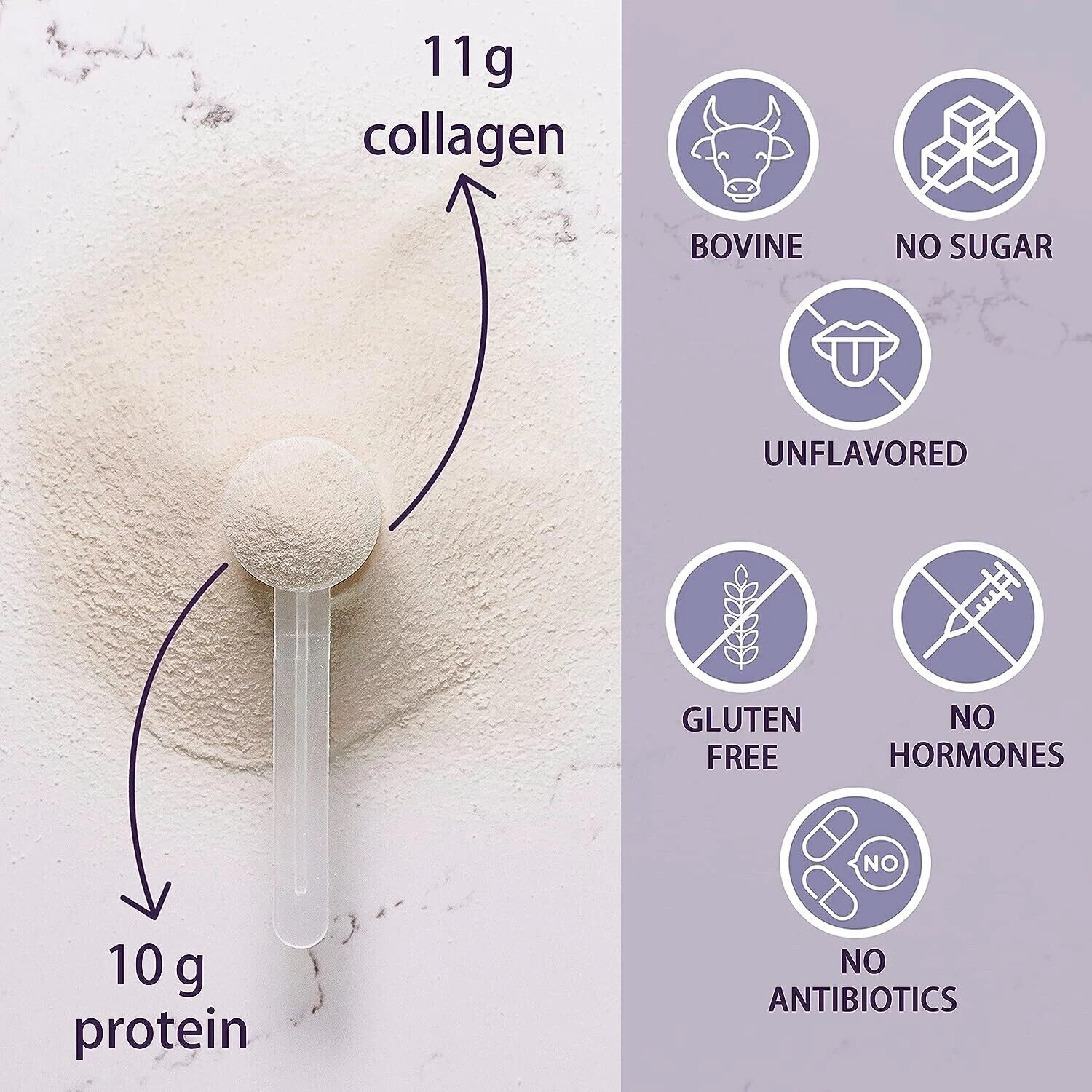 Bulk 5 lb Bovine Collagen Peptides Powder Protein Anti-aging Supplement unflavor