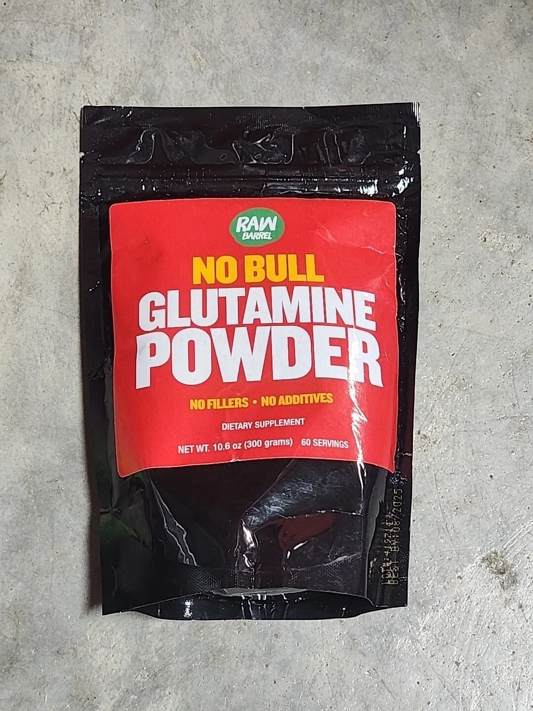 Raw Barrel - “No Bull” L-Glutamine Powder - Unflavored and Micronized Glutamine,