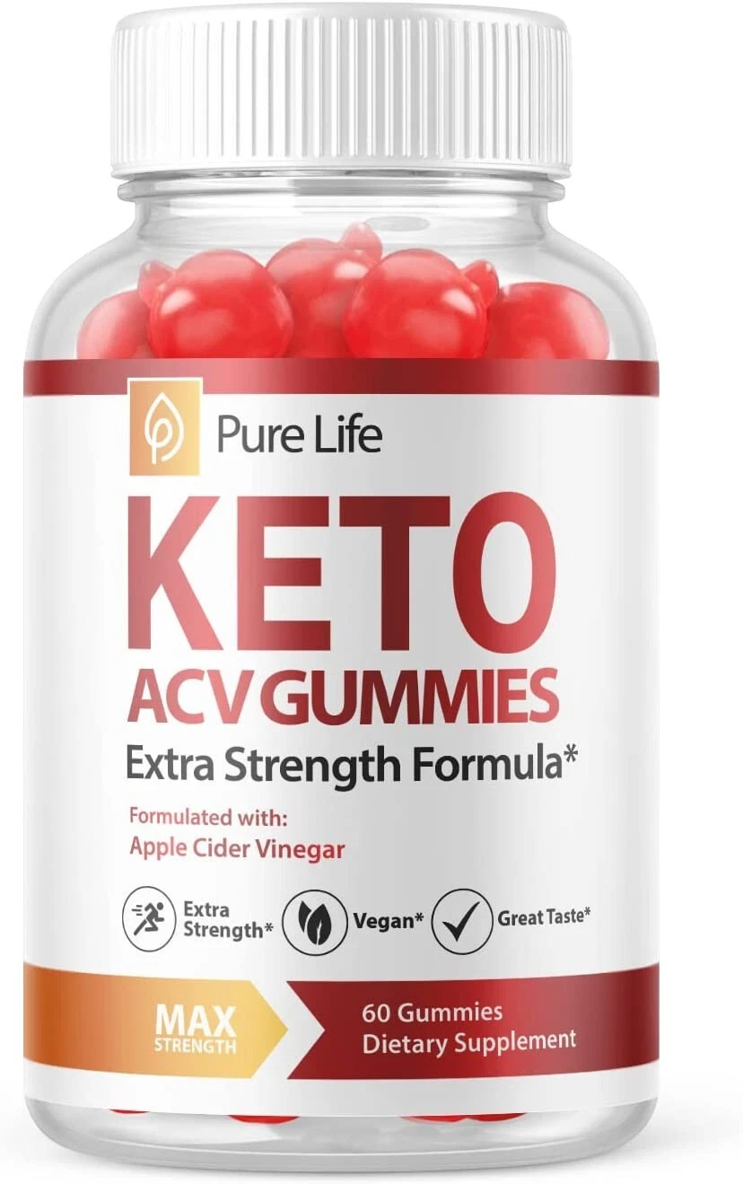1 Pack - Pure Life Keto ACV Gummies - Vegan, Weight Loss Supplement - 60 Gums