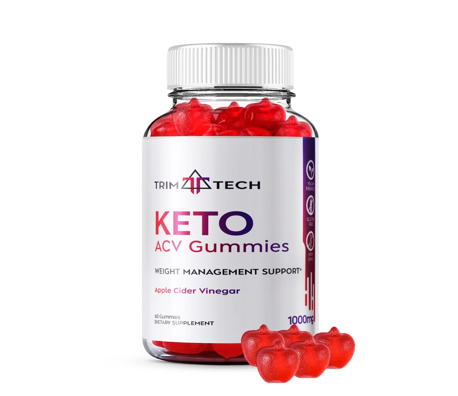 Trim Tech Keto Gummies Weight Management Support Dietary Supplement (60 Gummie)