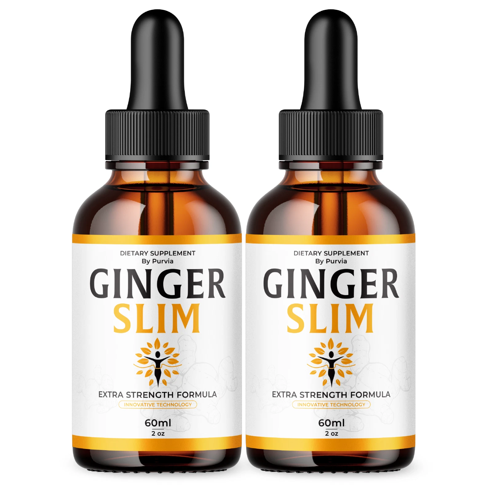 Ginger Slim Drops Maximum Overall Wellness Health Support Made in USA (2 Pack)