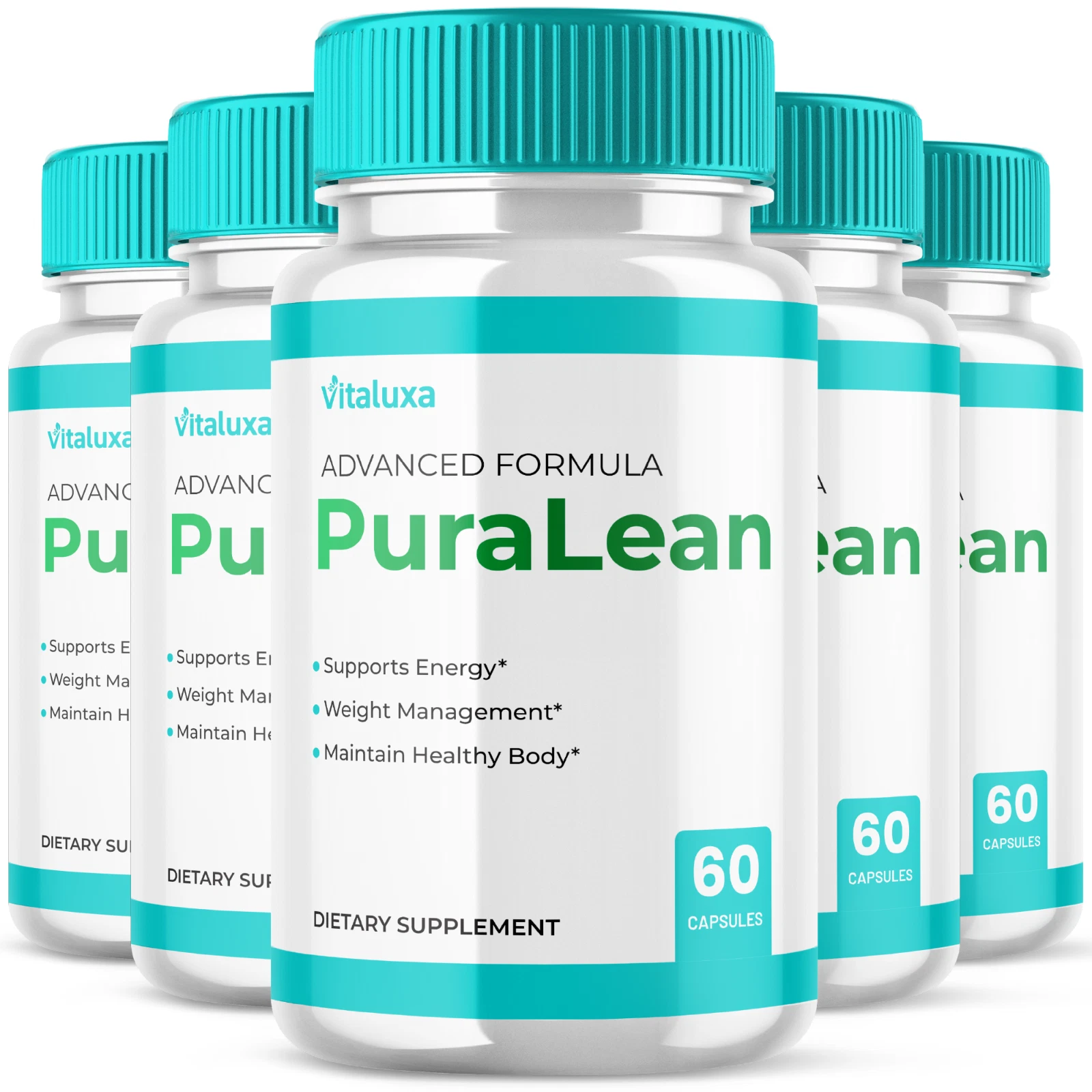 (5 Pack) PuraLean Capsules for Weight loss, Pura Lean Formula (300 Capsules)