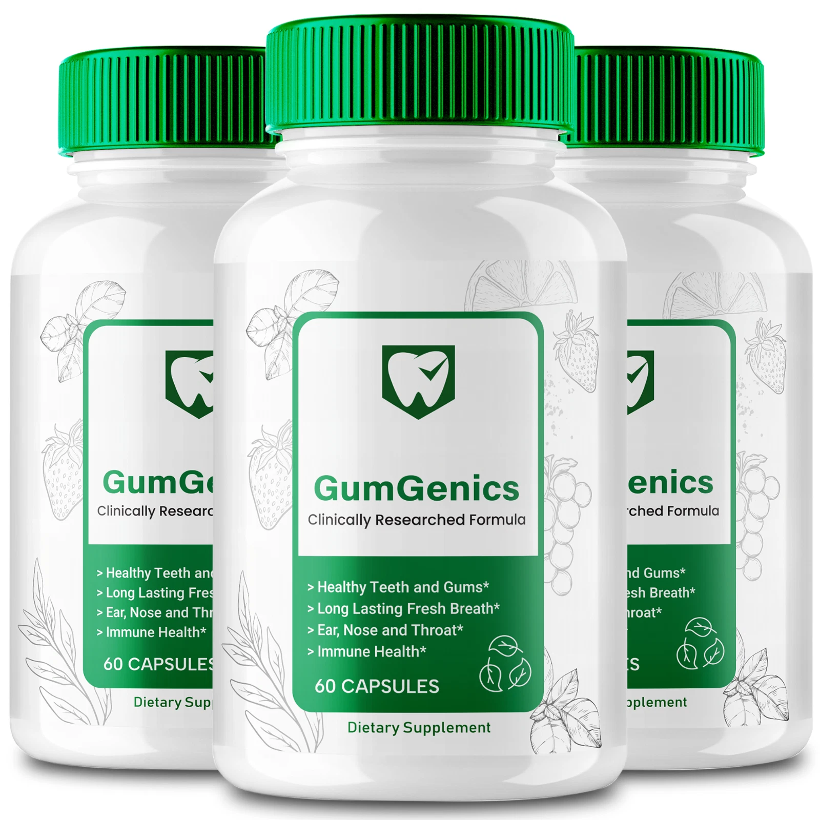 (3 Pack) Gum Genics for Gums and Teeth Health, GumGenics Dental Support Formula