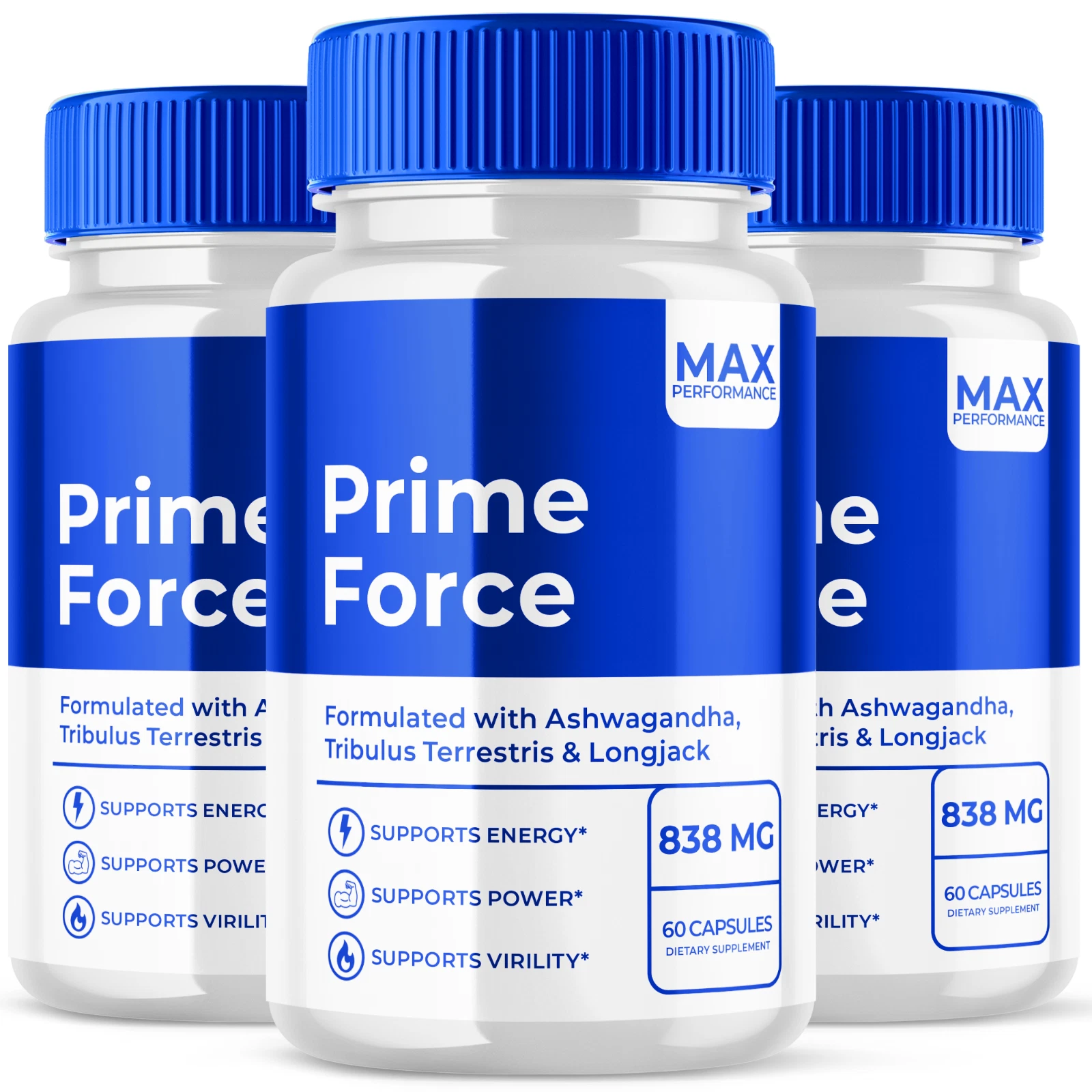 Prime Force Support Vitamin Maximum Strength Supplement for Men 180 Capsules