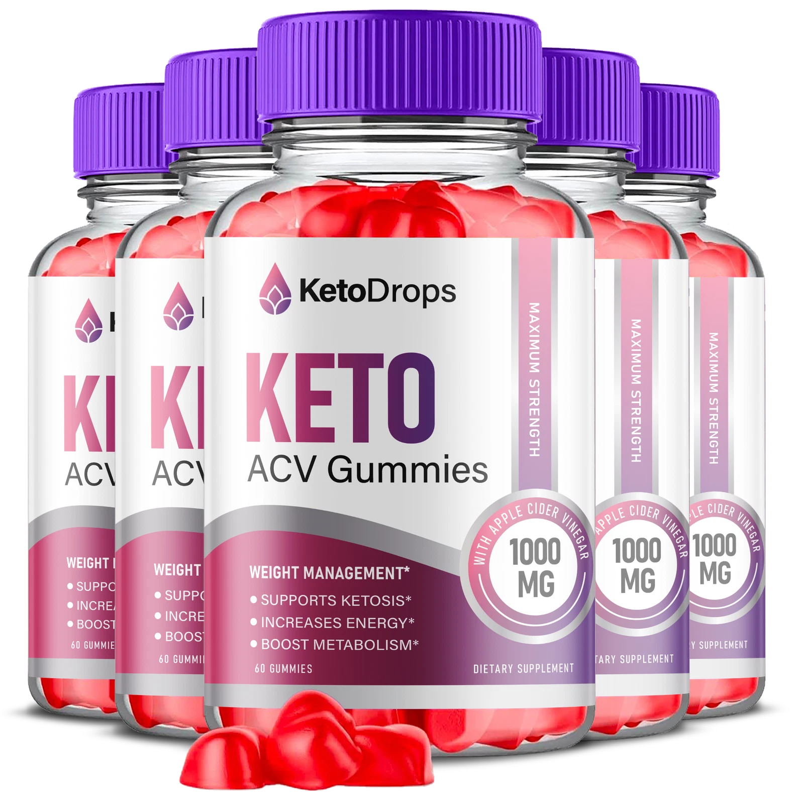 Keto Drops Keto Gummies - Keto Drops ACV Gummys Weight Loss OFFICIAL - 5 Pack