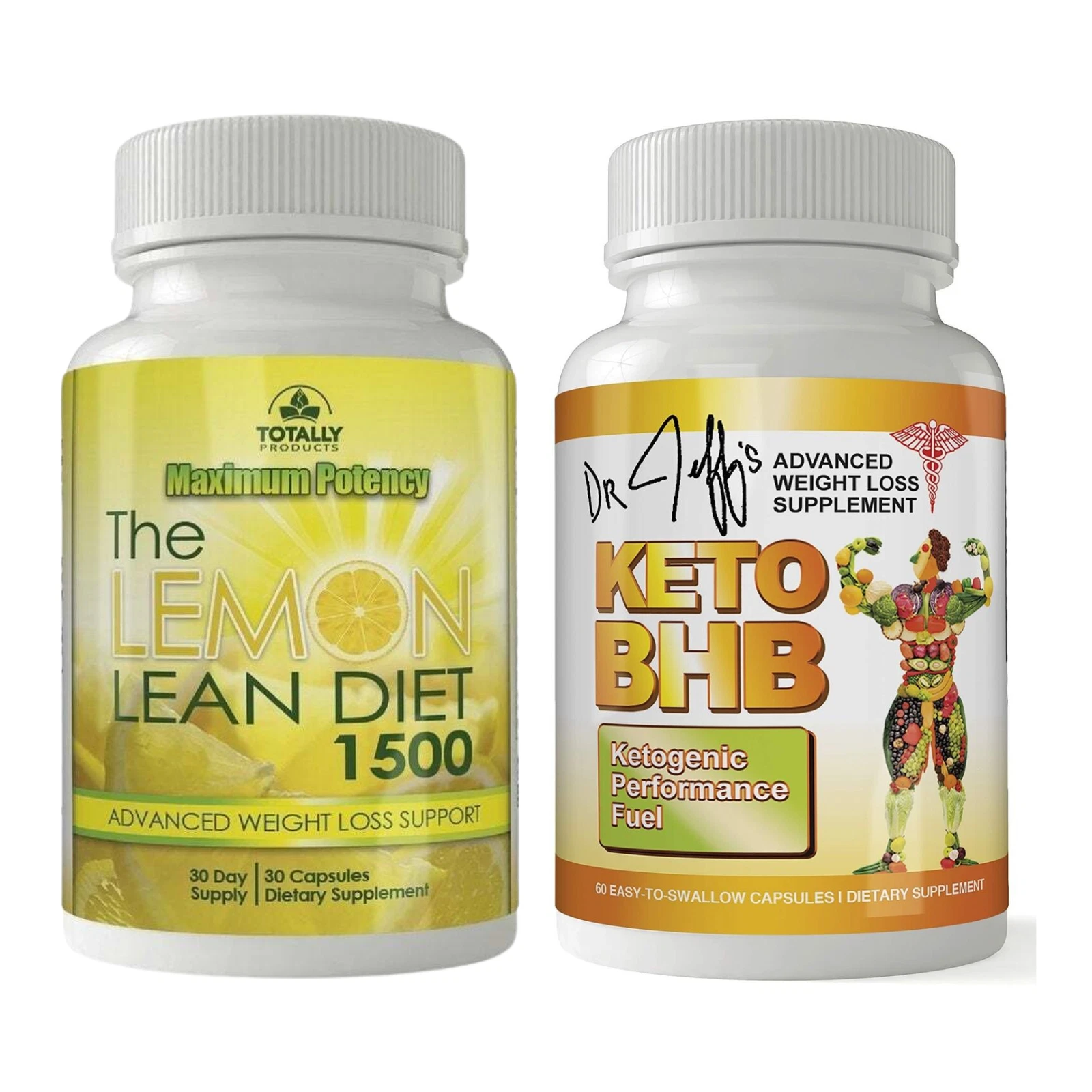 Lemon Powder Fat Burner Supplements and Keto BHB Weight Loss Ketogenic Diet Pill