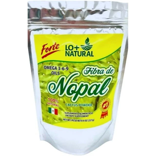 LO+ NATURAL Dietary Supplement Fibra de Nopal Forte Cactus Powder 8oz 227g