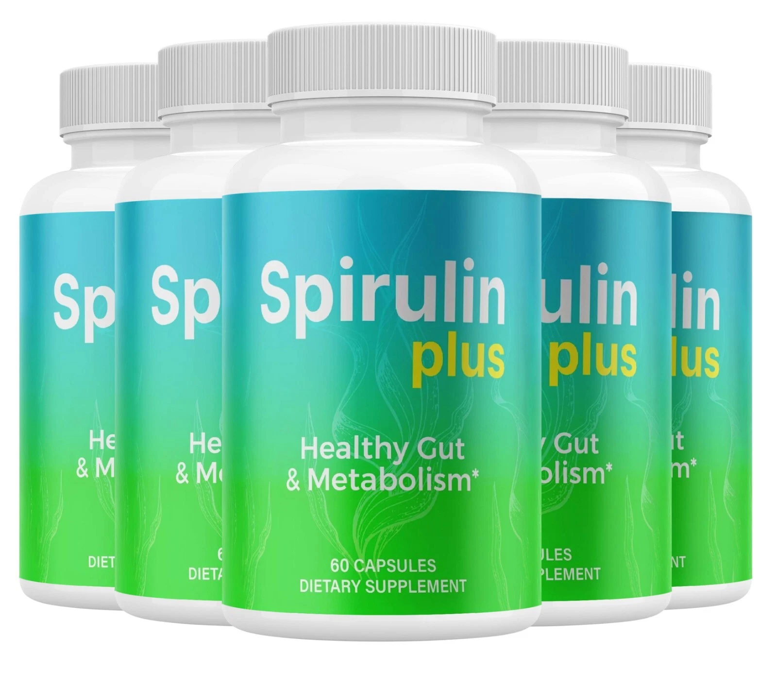 (5 Pack) Spirulin Plus Capsules for Advanced Weight Loss and Gut Health Support