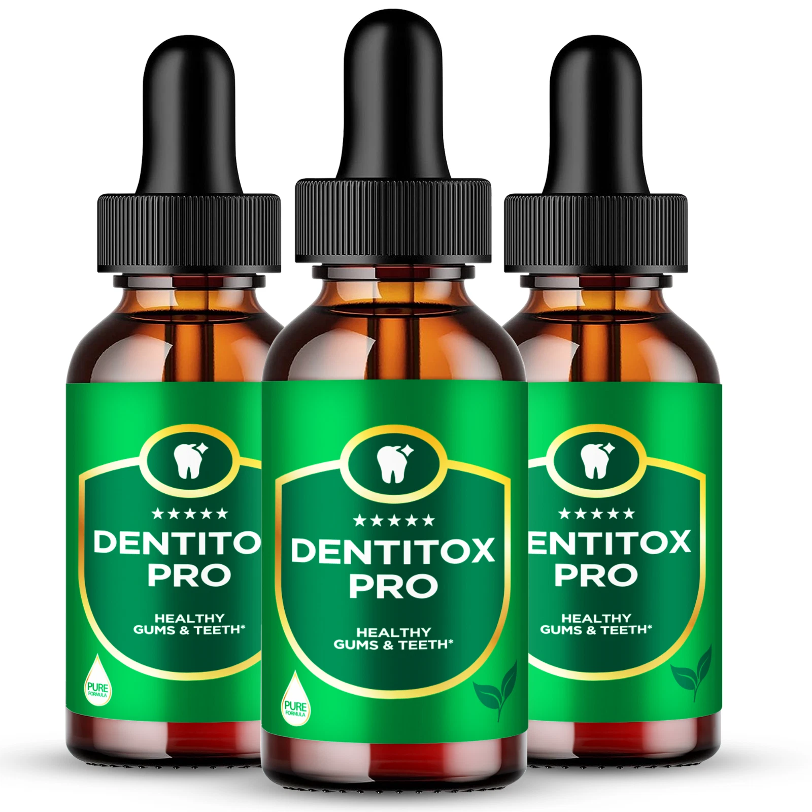 (3 Pack) Dentitox Pro Drops for Healthy Teeth & Gums, Support Fresh Breath
