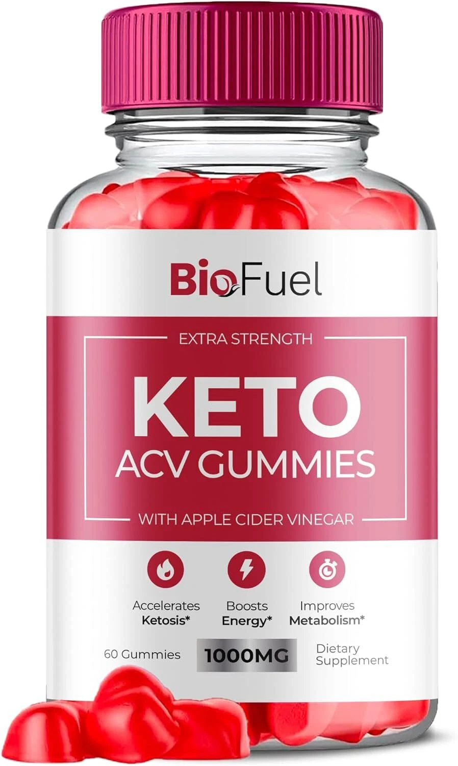 Biofuel Keto Gummies, Bio Fuel Keto ACV Gummies for Weight Loss (60 Gummies)