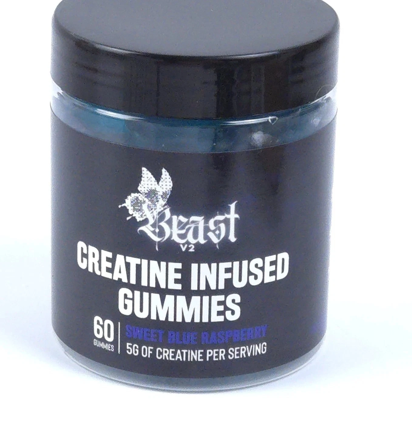 Beast V2 Creatine 60 Gummies Sweet Blue Raspberry - 5g Per Creatine Monohydrate