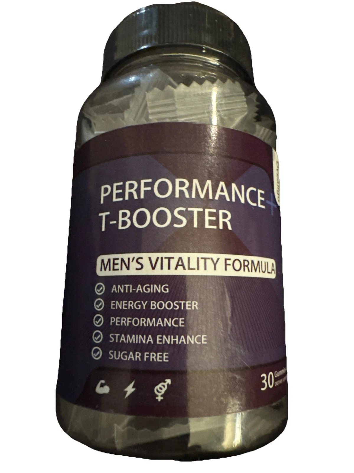 Oveallgo Active Men Performance T-Booster Gummies 30 Count Energy Boost NEW