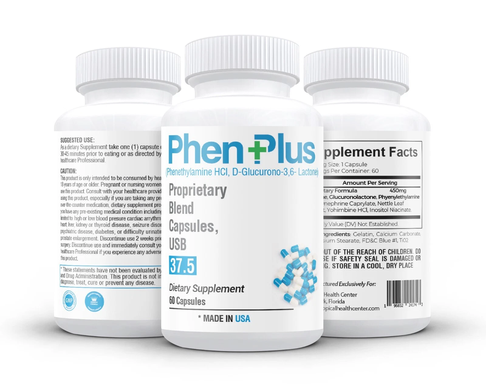 PhenPlus 37.5 Max strenght fat burner appetite suppressant diet energy pills