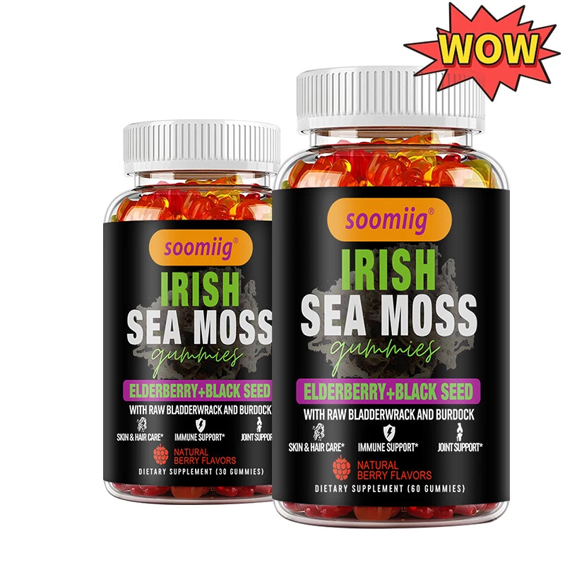 Sea Moss Gummies 1300mg,Clean&Natural Vegan Gummies-Joint Support Immune Support