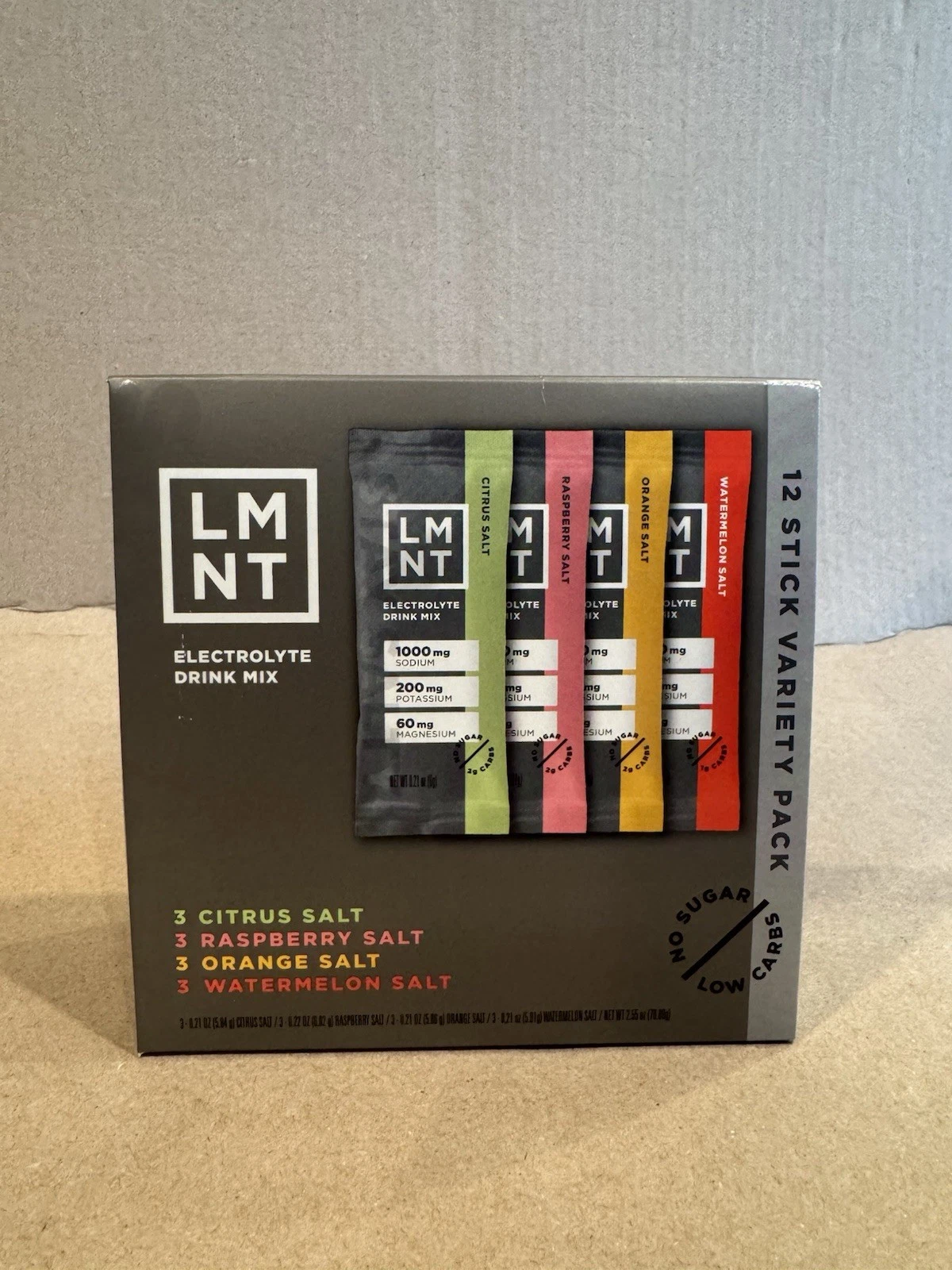 LMNT Zero Sugar Electrolytes Variety Salt Hydration Powder 12 Sticks NEW 10/2026