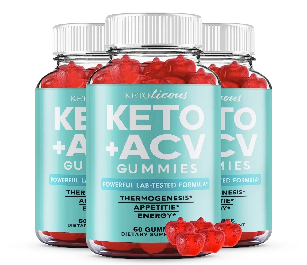 (3 Pack) Ketolicious Keto + ACV Gummies Advanced for Weight Loss (180 Gummies)