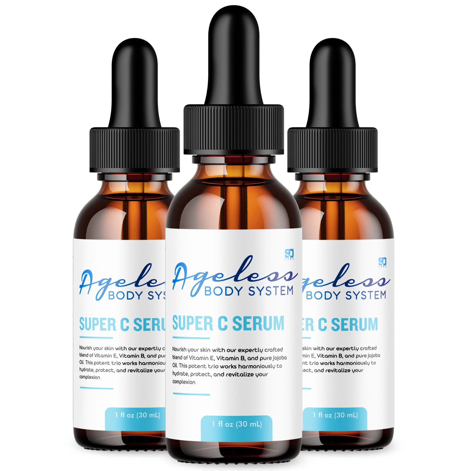 Ageless Body System Super C Serum Support Hydration & Skin Nourishment (3 Pack)