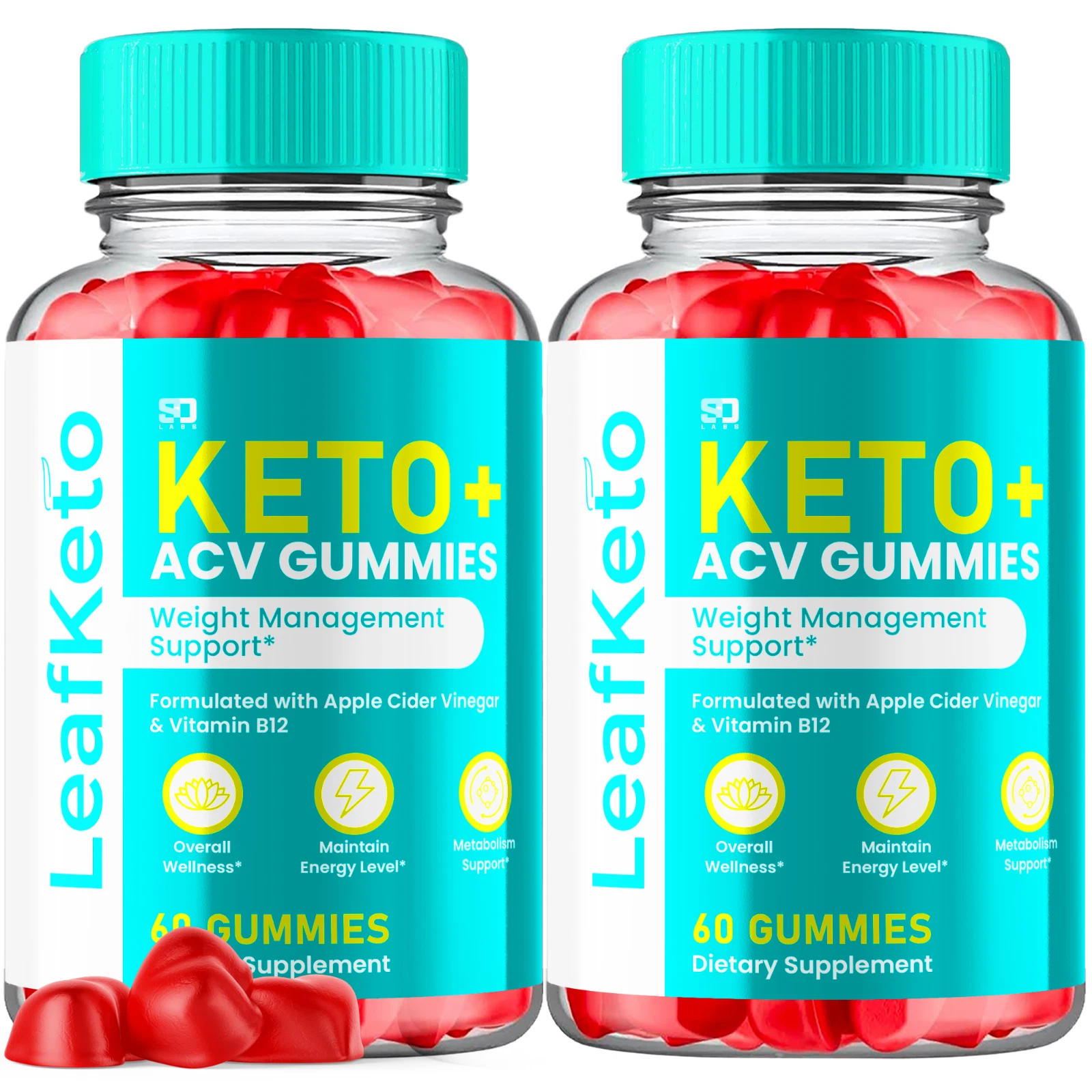 Leaf Keto ACV Gummies Supports Weight Management, Energy & Wellness (2 Pack)