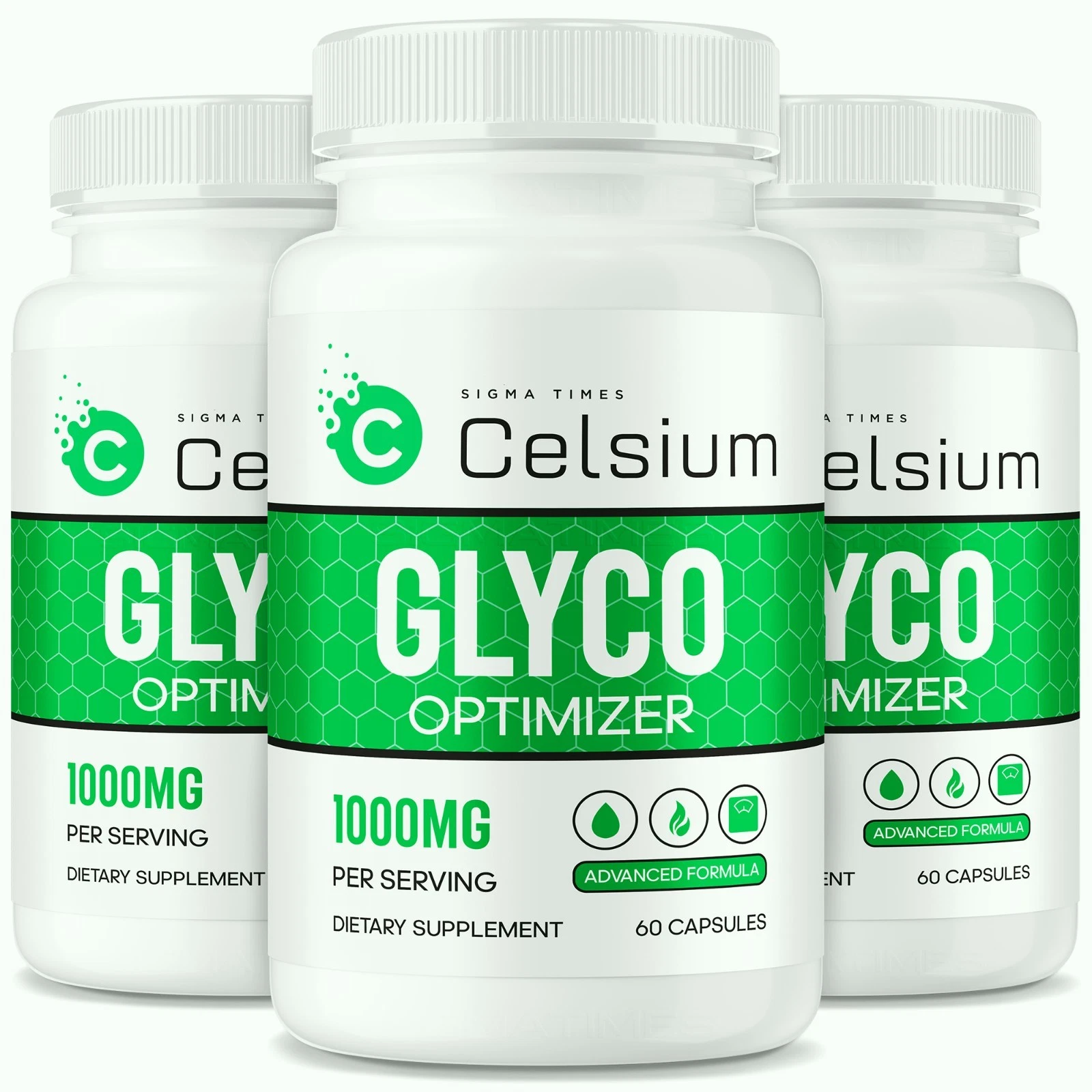 (3 Pack) Celsium Glyco Optimizer Capsules to Maintain Blood Levels and Flow