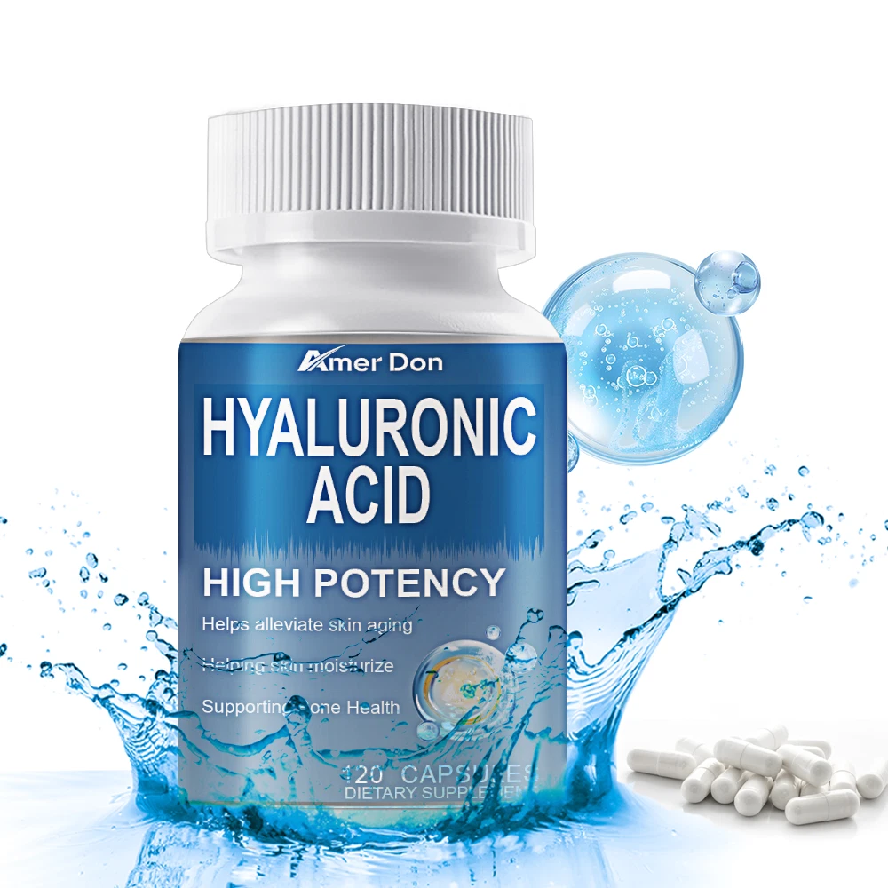Hyaluronic Acid 120mg 120 Capsules Vitamin C Non-GMO For Joint and Skin Health