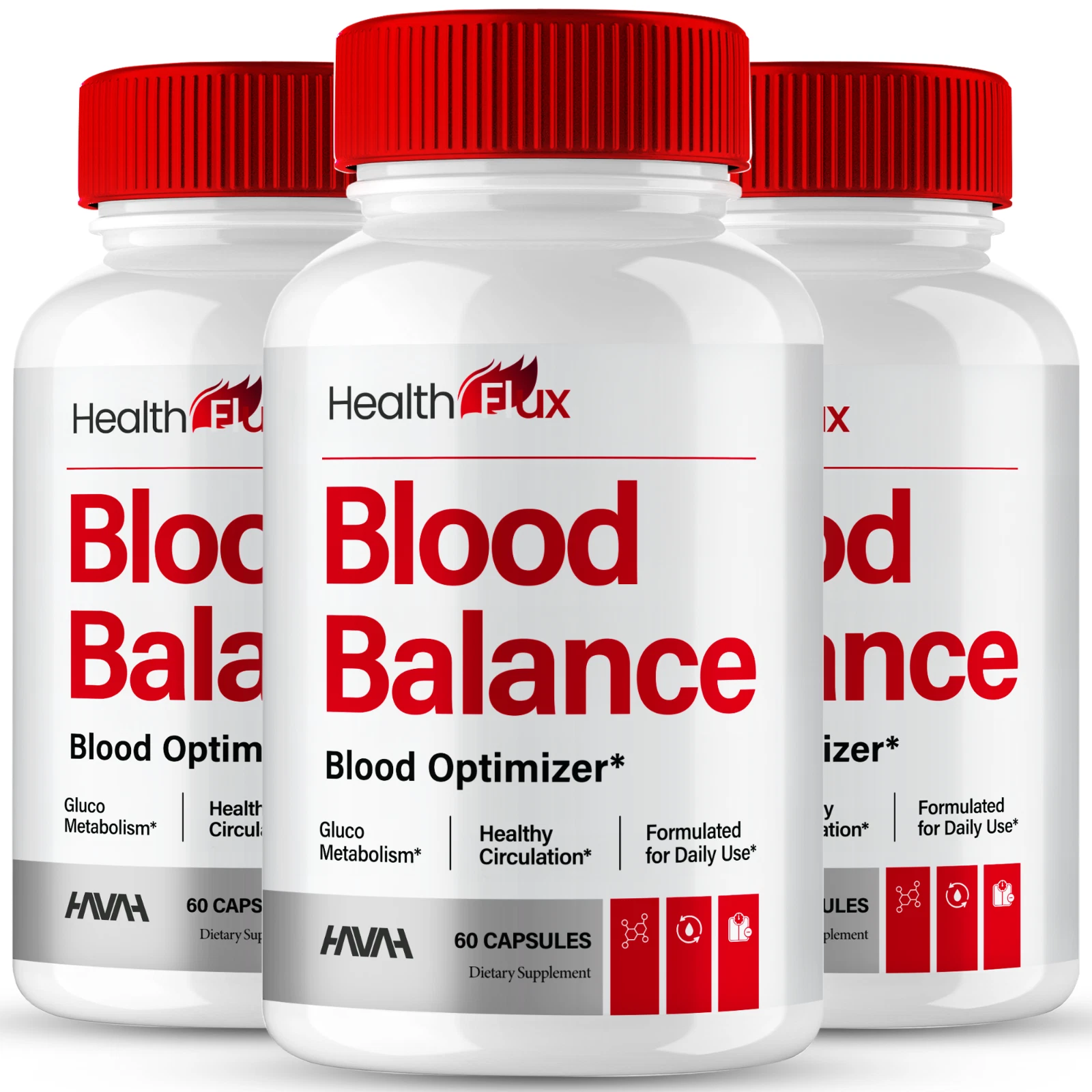 (3 Pack) Health Flux Blood Balance Advanced Blood Health Support Optimizer Pills