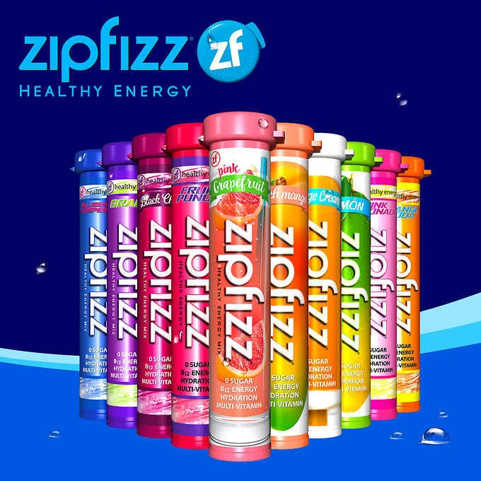 Zipfizz Healthy Energy Drink Mix, 30 Tubes - FREE SHIPPING! BEST PRICE!