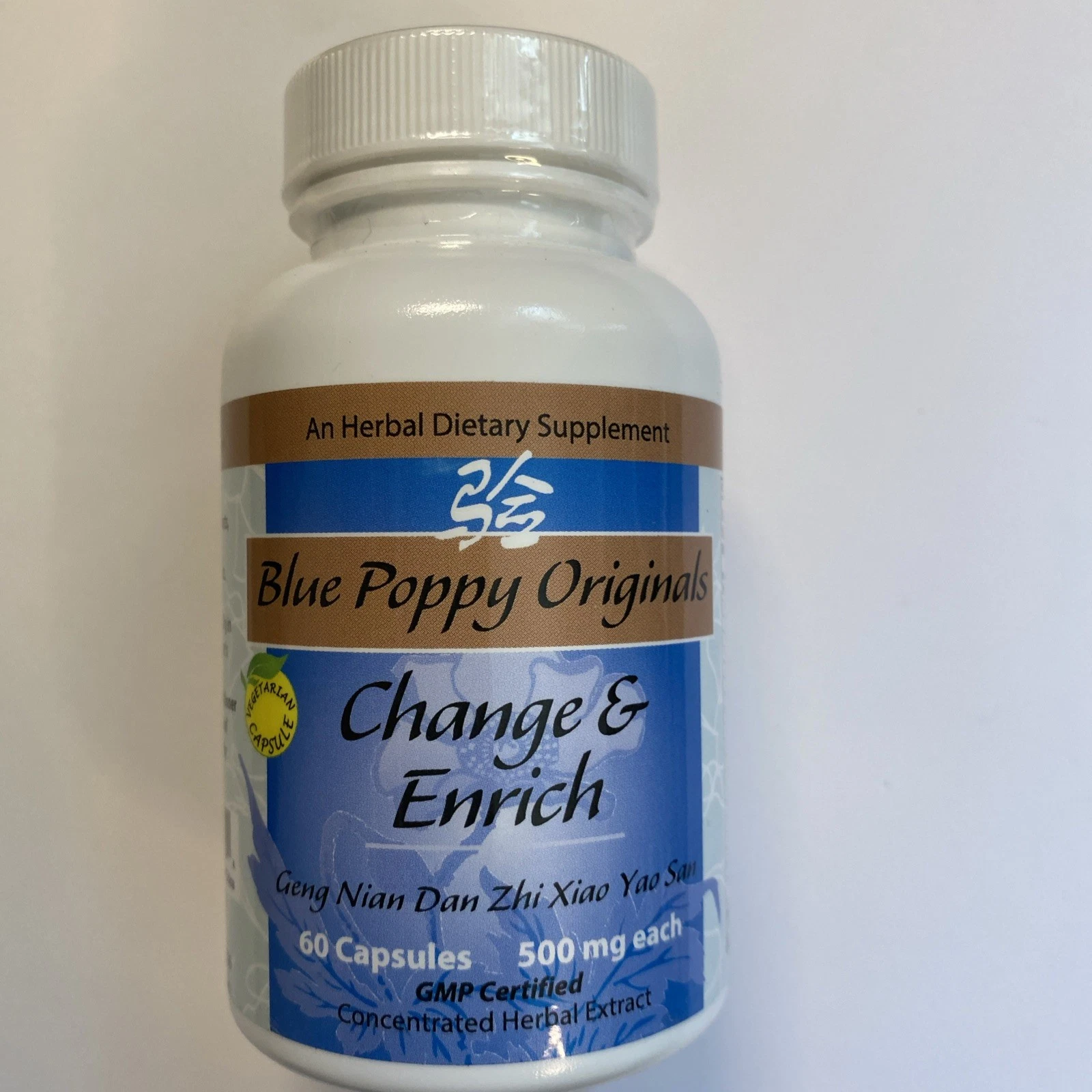 BLUE POPPY / Change & Enrich / 60 Veg Caps / MFG 02/23 EXP 02/28