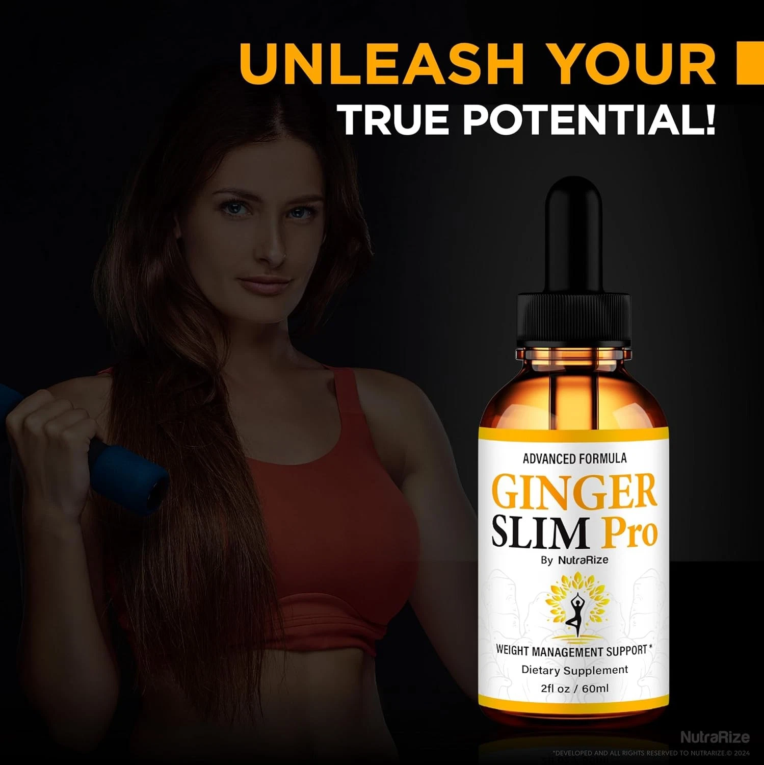Ginger Slim Drops Liquid Supplement Support Fitness Health Weight Management