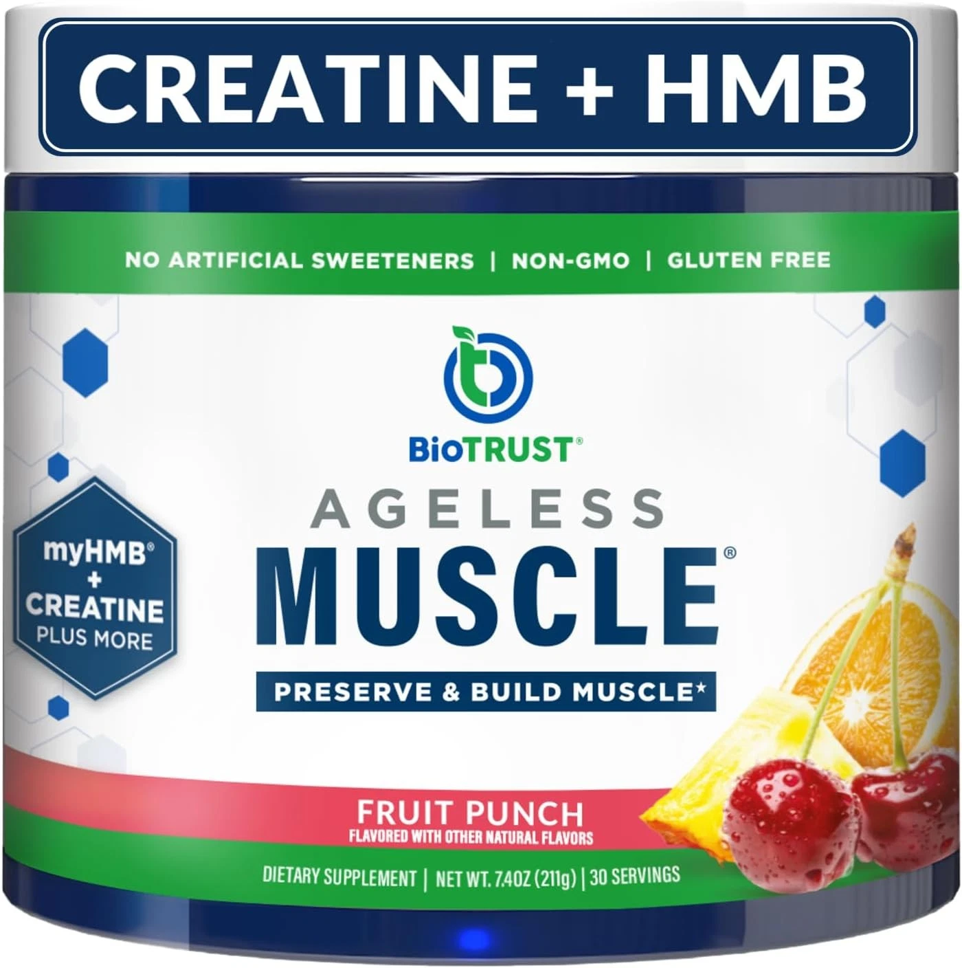 BioTrust Ageless Muscle Builder - Creatine HMB Powder with Vitamin D3 & Betaine