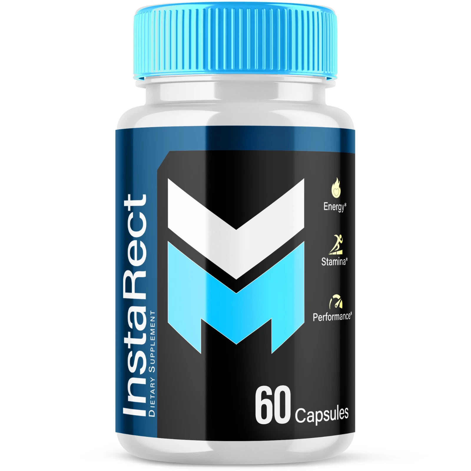 InstaRect Male Support Vitamin Maximum Strength Supplement for Men 60 Capsules