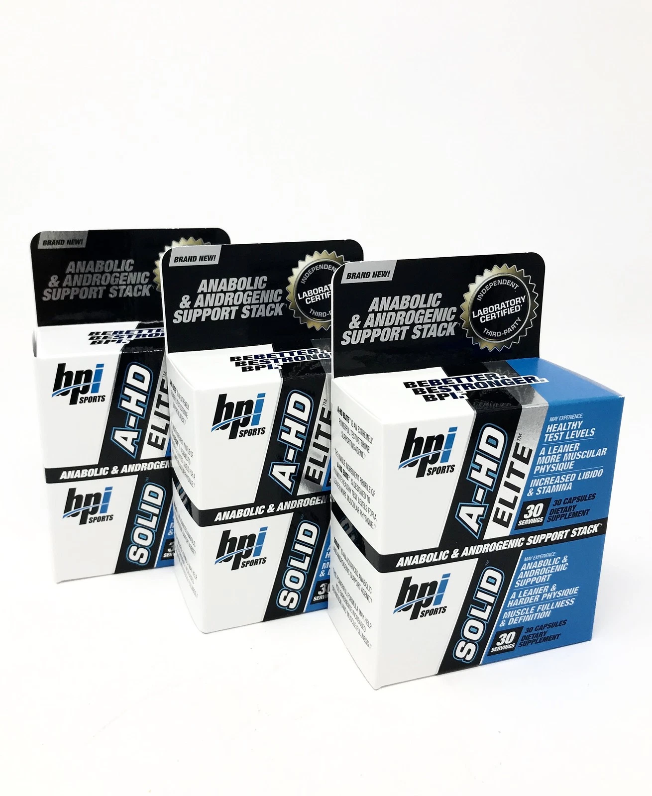 BPI Sports A-HD Elite/Solid Test Booster, 60 Ct - 3 Pack