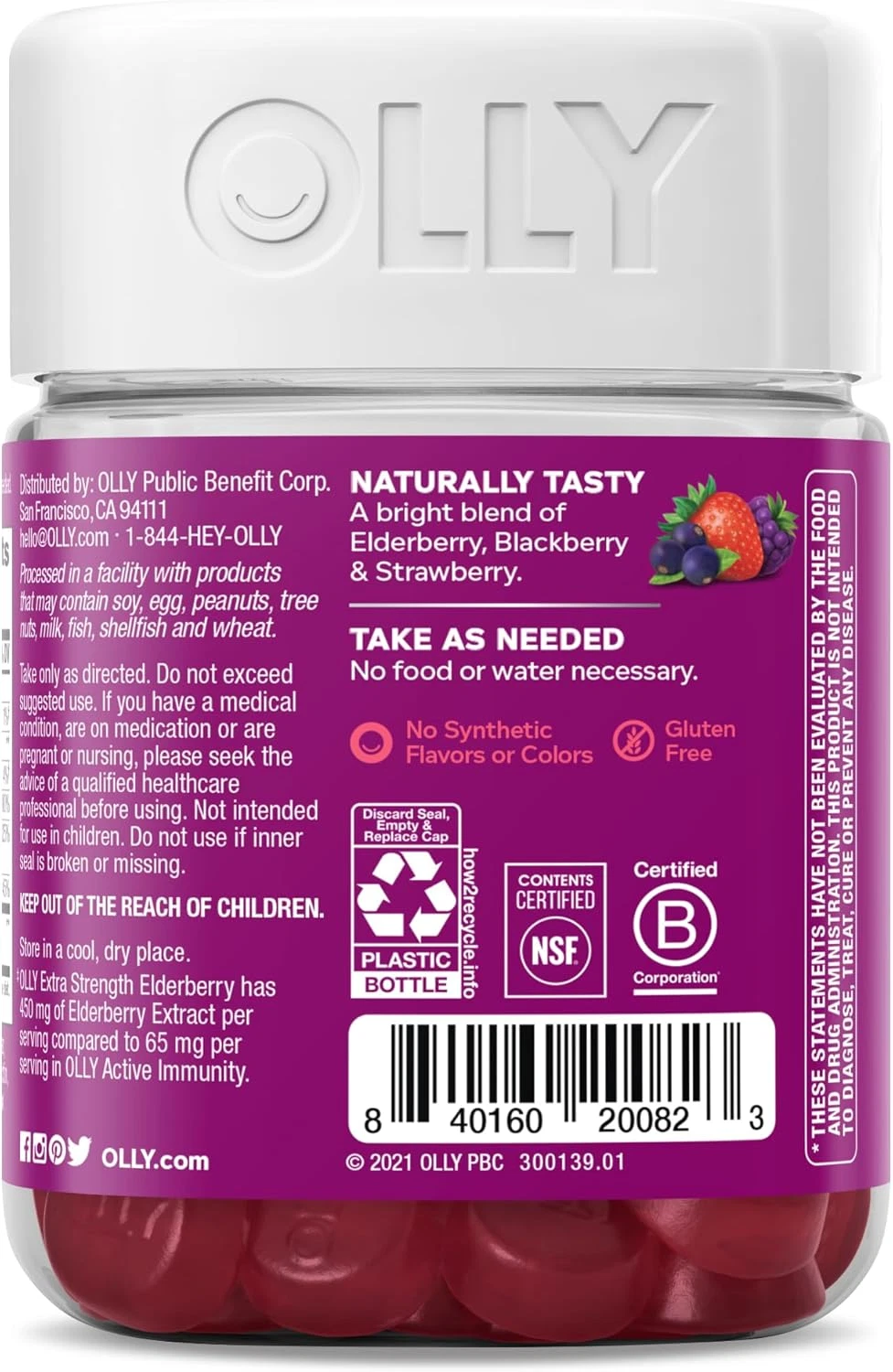 Extra Strength Elderberry Gummies, Immune Support, 450Mg Elderberry, Vitamin ...