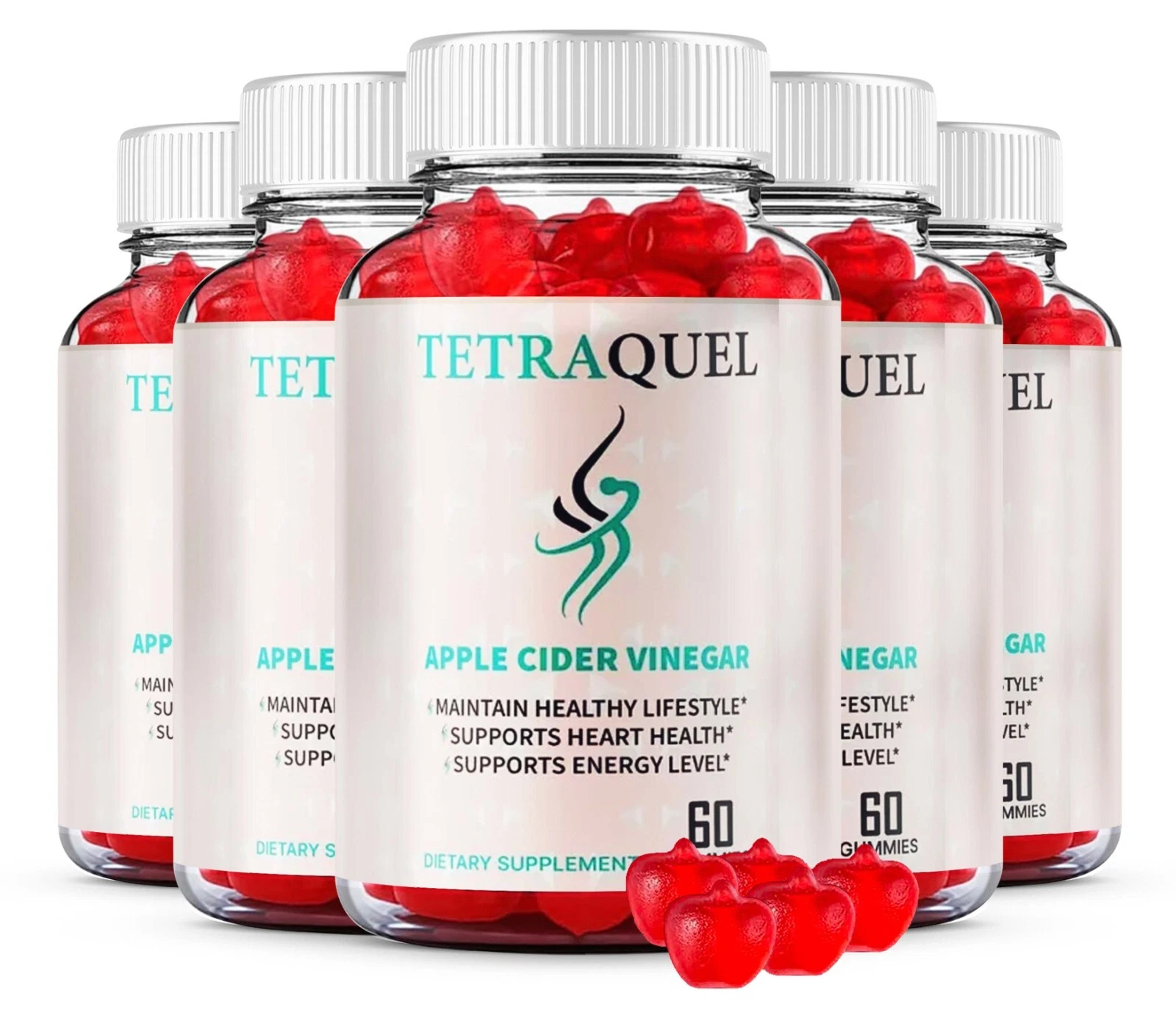 (5 Pack) Tetraquel Keto ACV Gummies, Tetraquel for Advanced Weight Loss & Energy