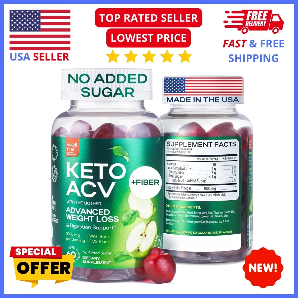 Boost Metabolism: Keto ACV Gummies 1000mg for Weight Loss & Detox