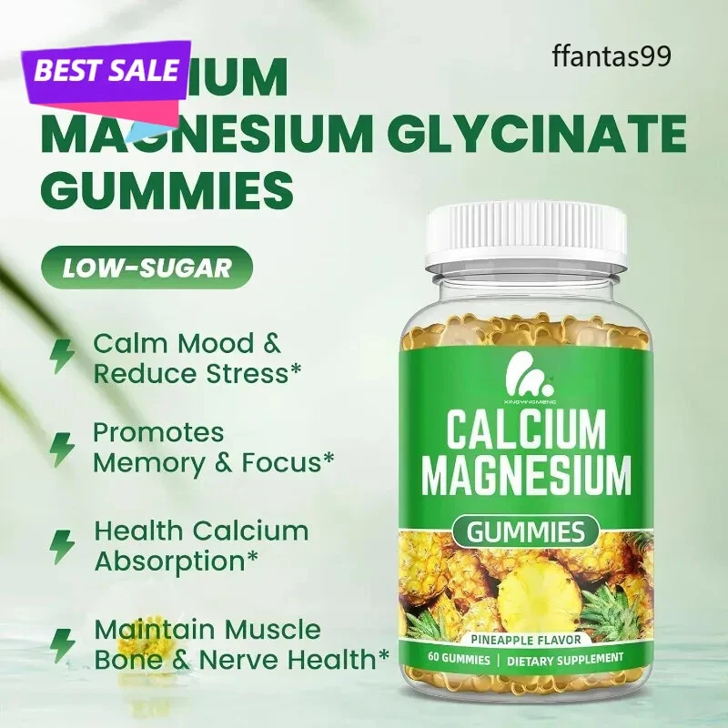 Calcium magnesium zinc gummies, containing vitamin potassium