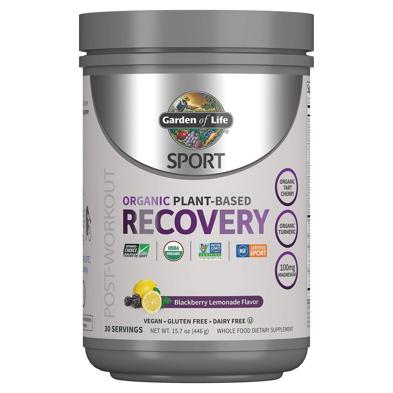 Organic Post Workout Recovery Drink Supplement with Antioxidants 30 Servings