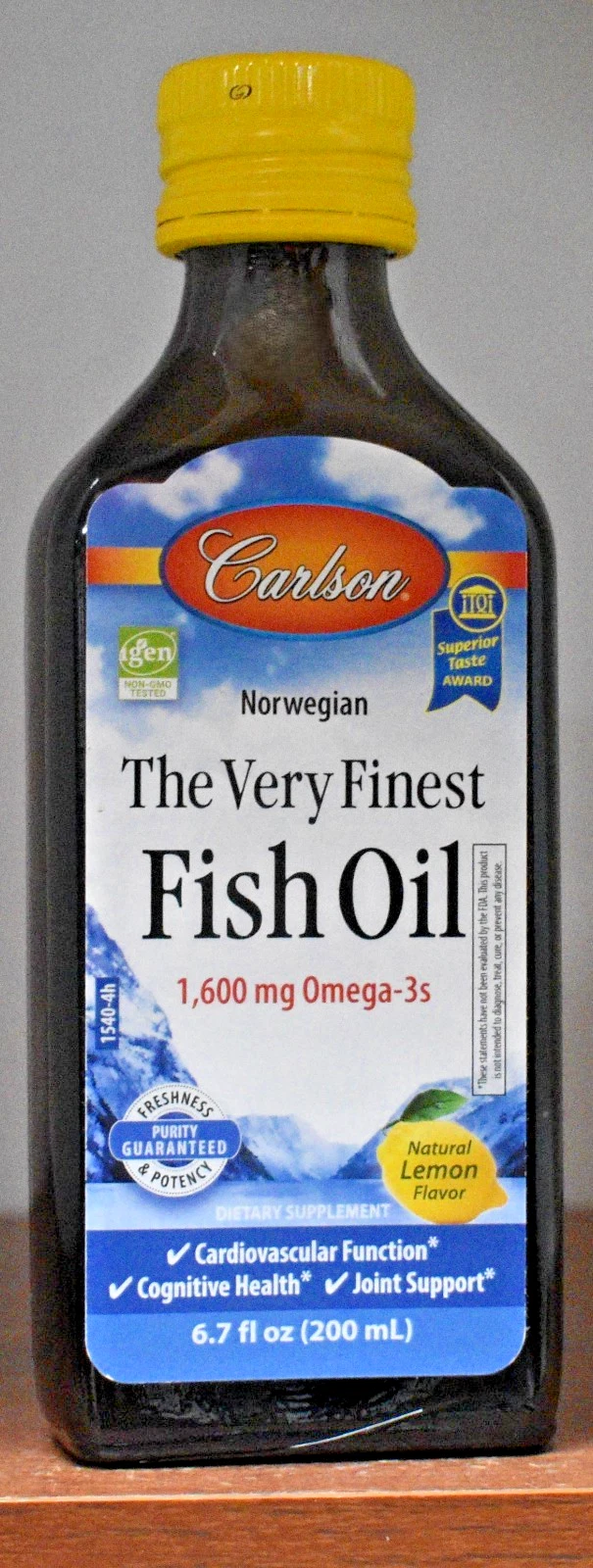 Carlson The Very Finest Fish Oil Natural Lemon Flavored Dietary Supplement - 6.7 fl. oz
