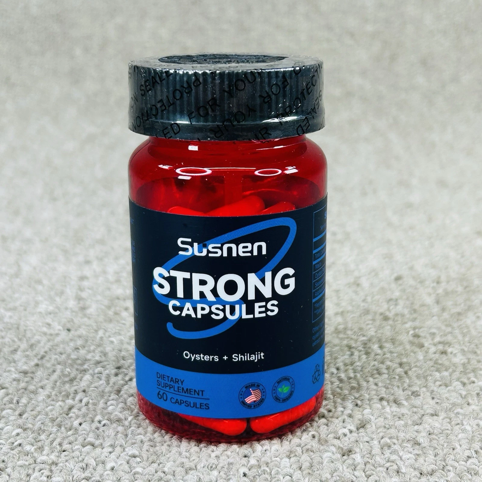 Susnen Strong Capsules Energy Supplement For Men 60 Capsules Exp 07/27/2026