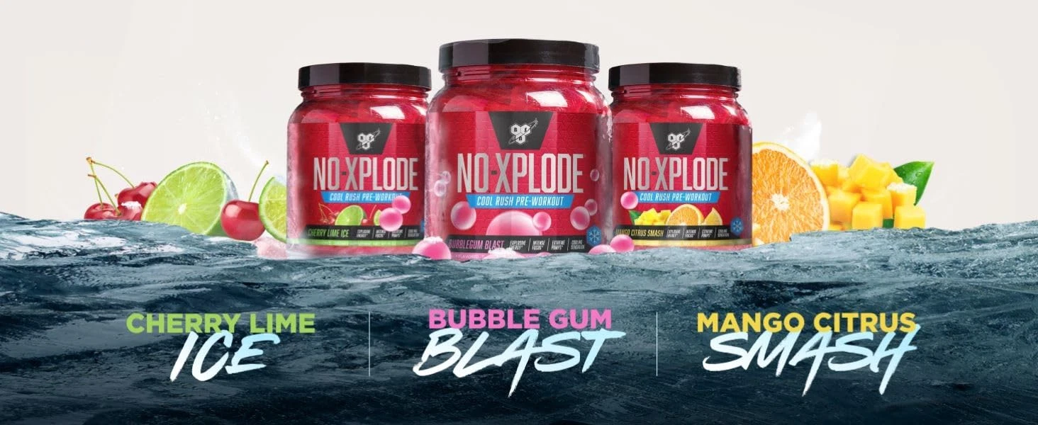 BSN NO XPLODE Cool Rush Pre-Workout 30 Serving 275mg Caffeine Explosive Energy