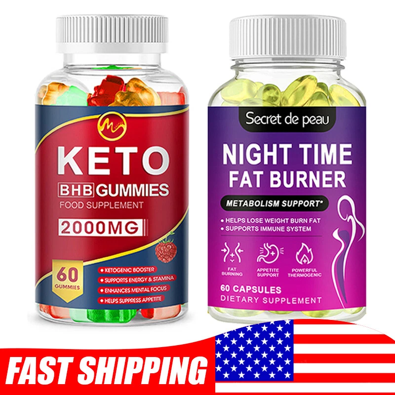 Keto Gummy Ketone Advanced Weight Loss Night Time Fat Burner Dietary Supplement