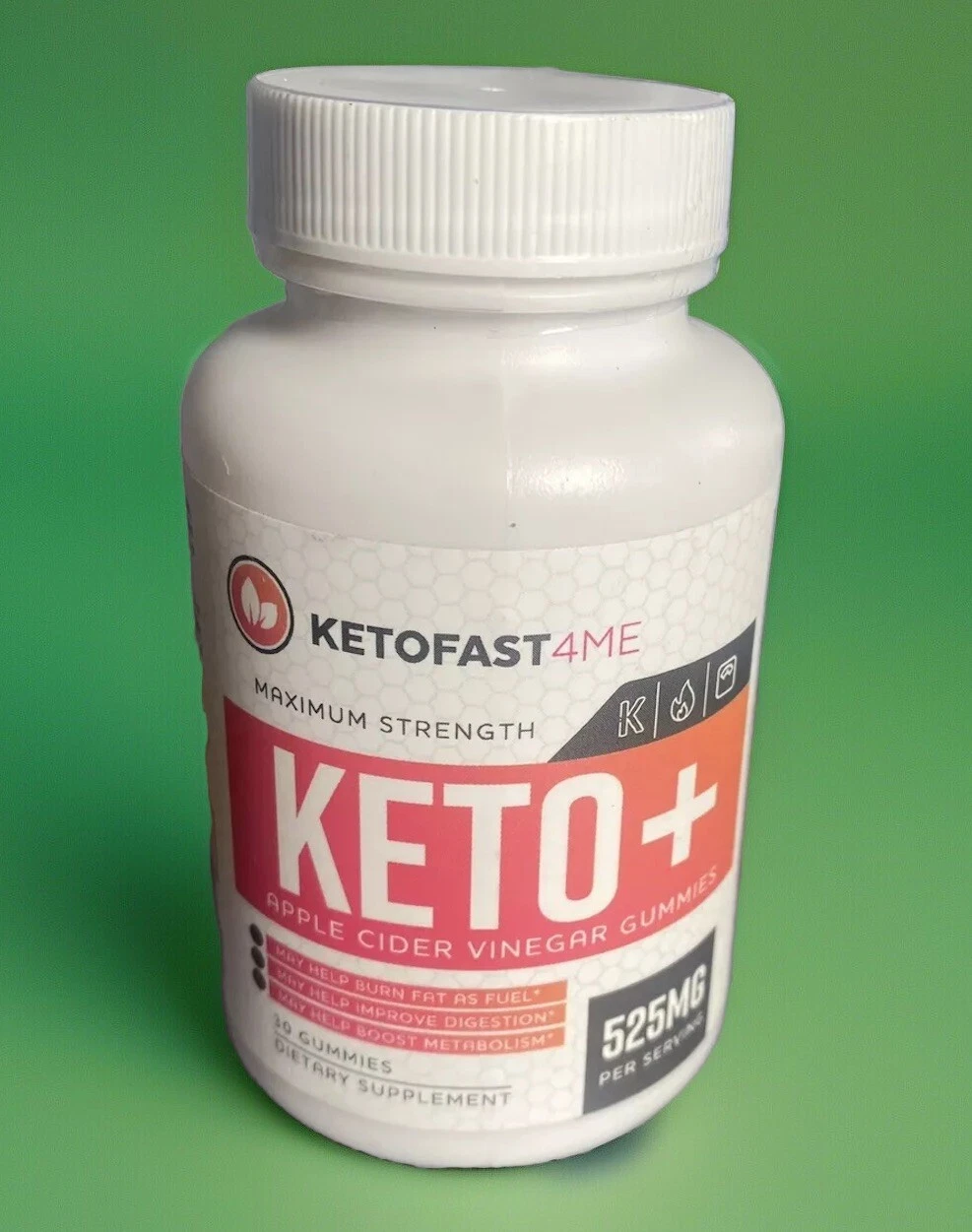 KetoFast4Me Keto+ACV Gummies Max Strength Formula 30 Gummies/1 Bottle Exp01/2026