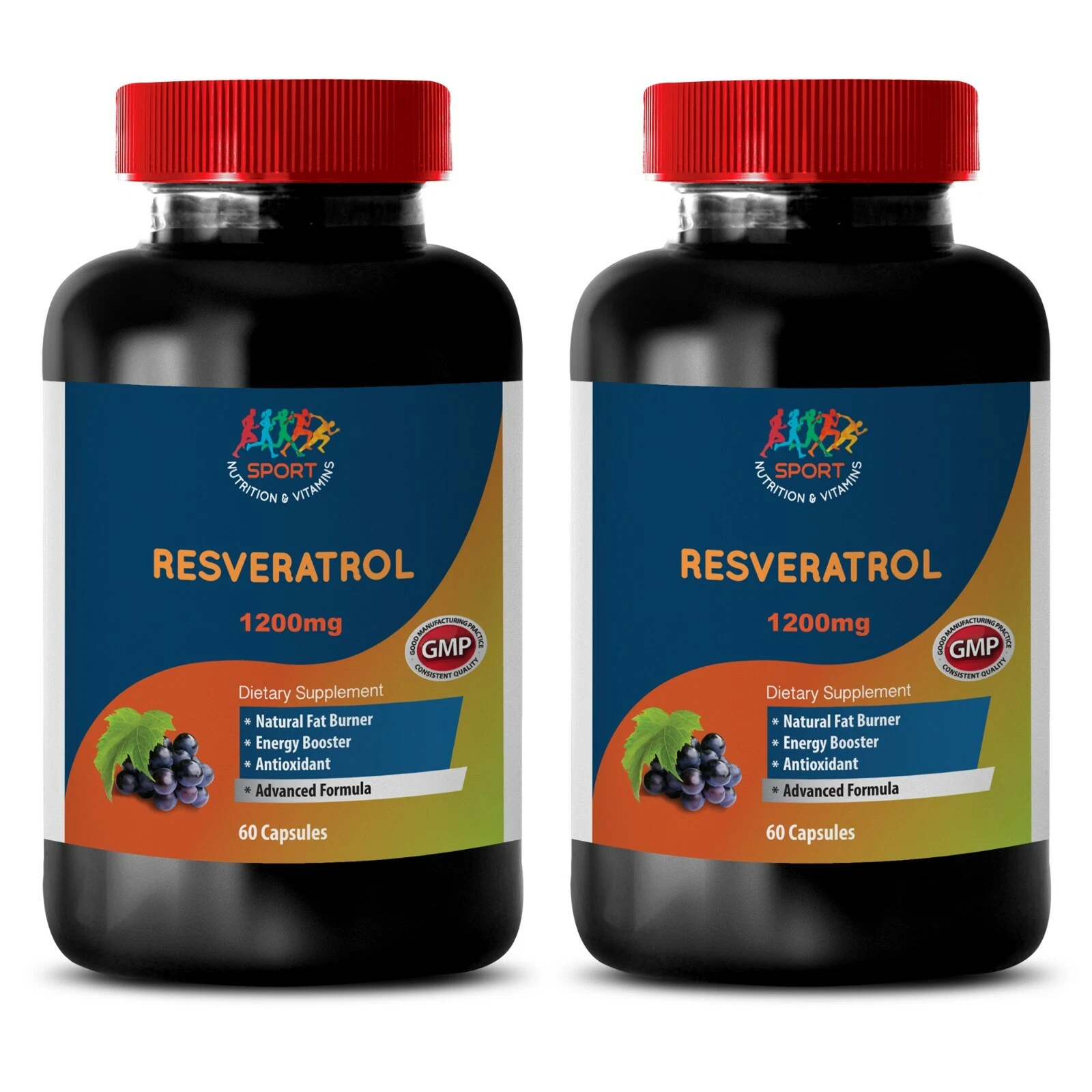 Anti-Aging - Resveratrol Supreme 1200 - Fat Oxidation - Antioxidant - 2B 120Ct