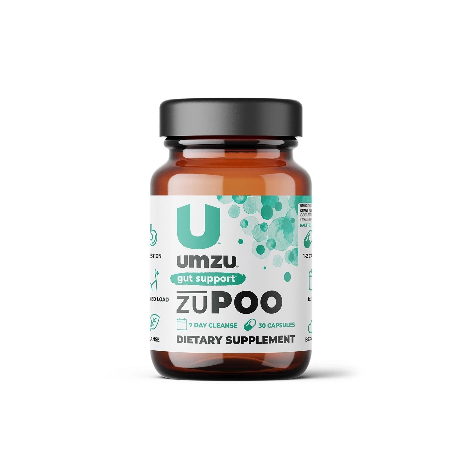 zuPoo 15 Day Gut Cleanse Colon Cleanse Bloat Constipation Relief 30 Capsules