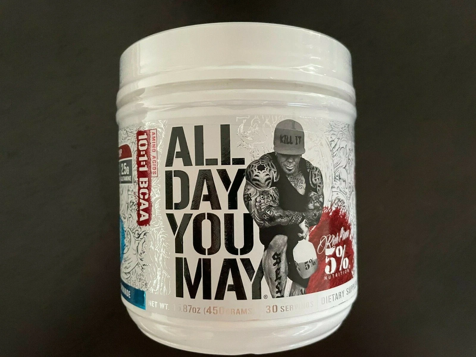 Rich Piana 5% All Day You May Blueberry Lemonade Full EAA Blend 5G Leucine