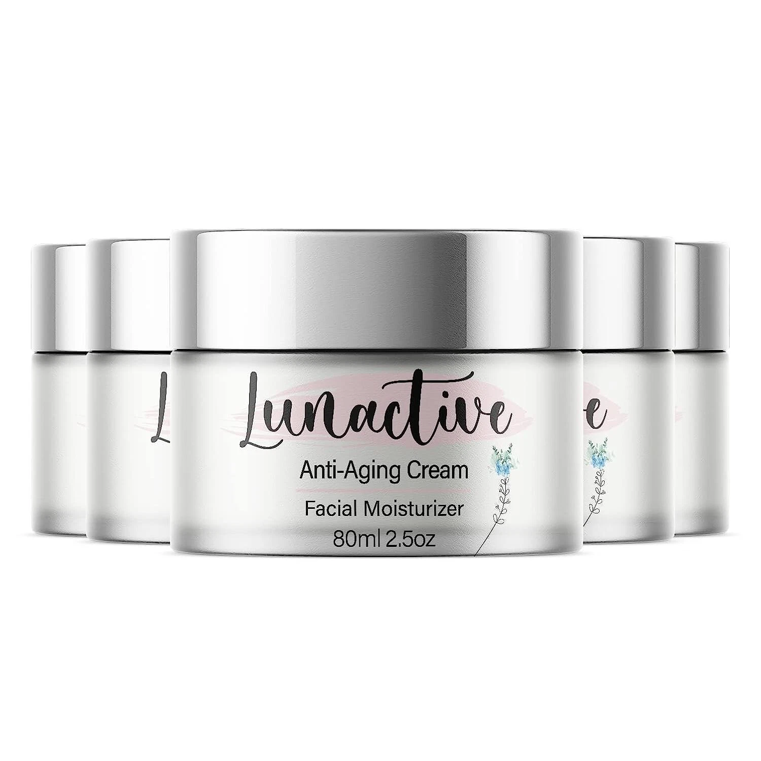 5 Pack-Lunactive Anti-Aging Cream For Wrinkle,Skin Tightening Facial Moisturizer