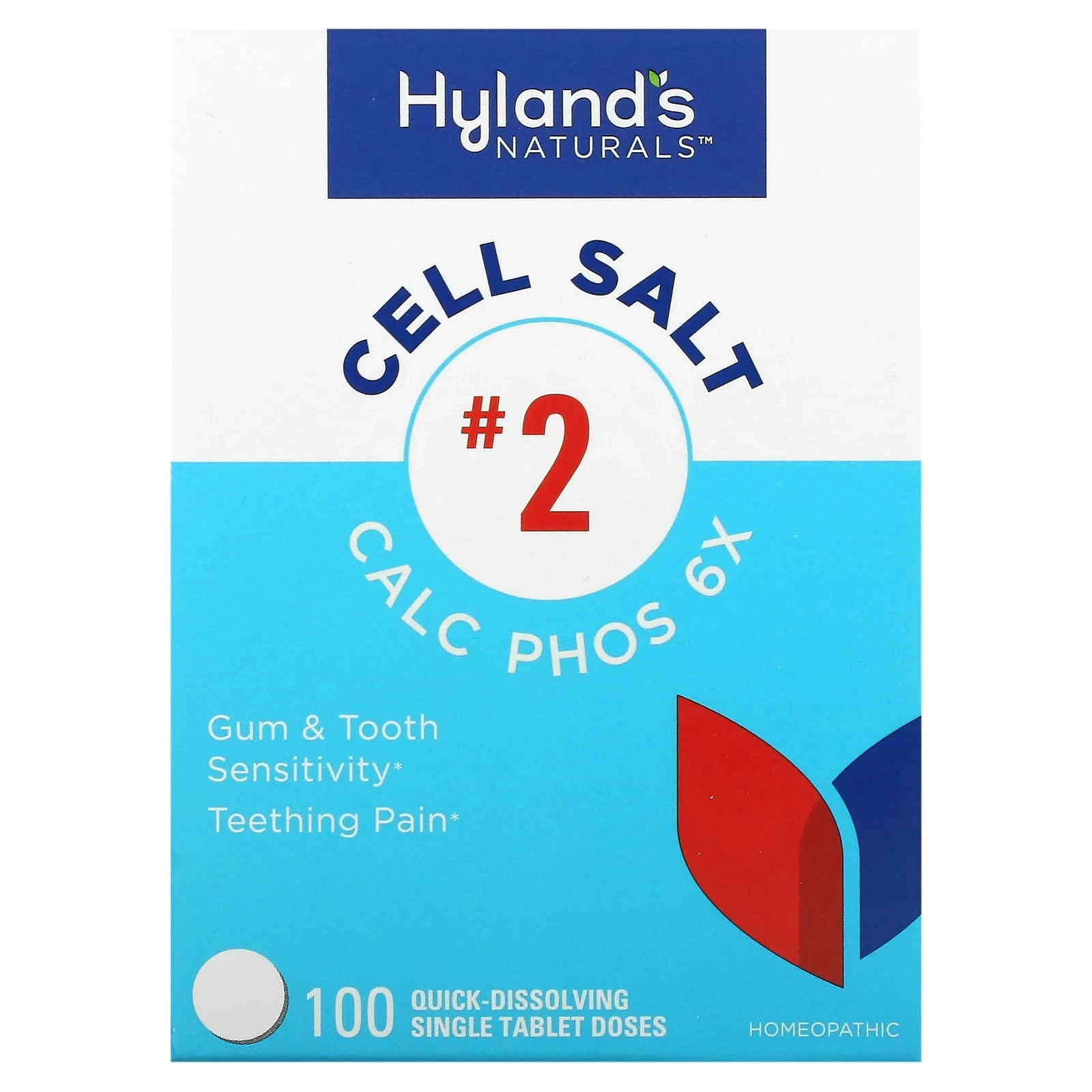 Cell Salt #2, Calc Phos 6X, 100 Quick-Dissolving Single Tablets