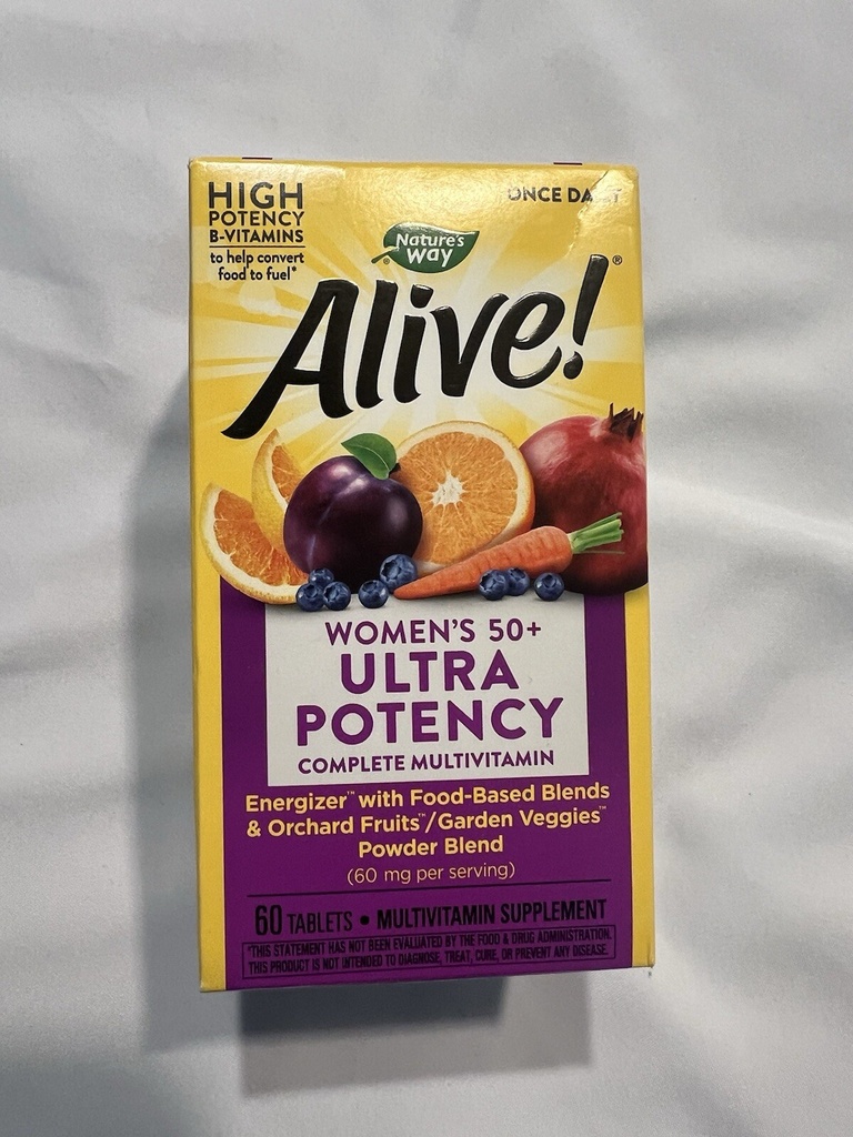 Natures Way Alive! Women’s 50+ Ultra Potency Complete Multivitamin 60 Tab.