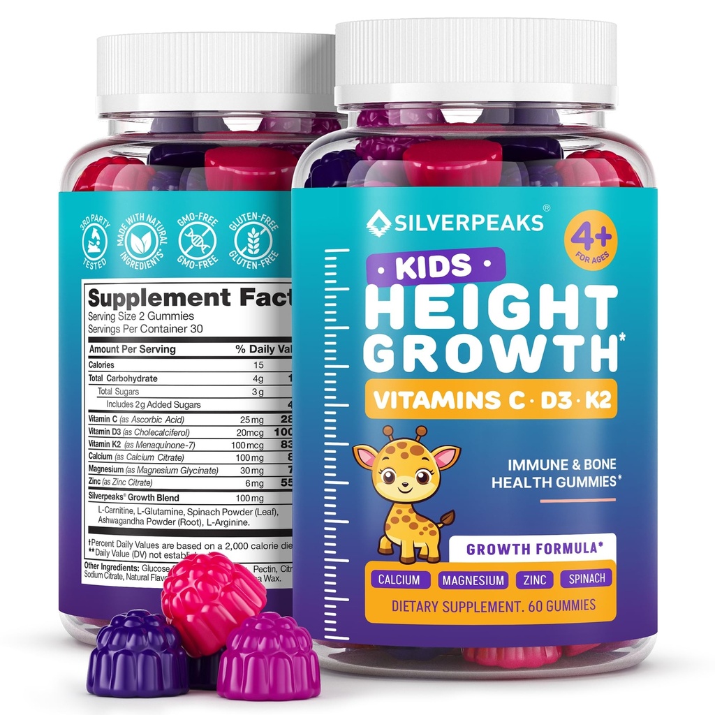 Height Growth Gummies for Kids - Growth Vitamins for Teens Height Increase Mu...