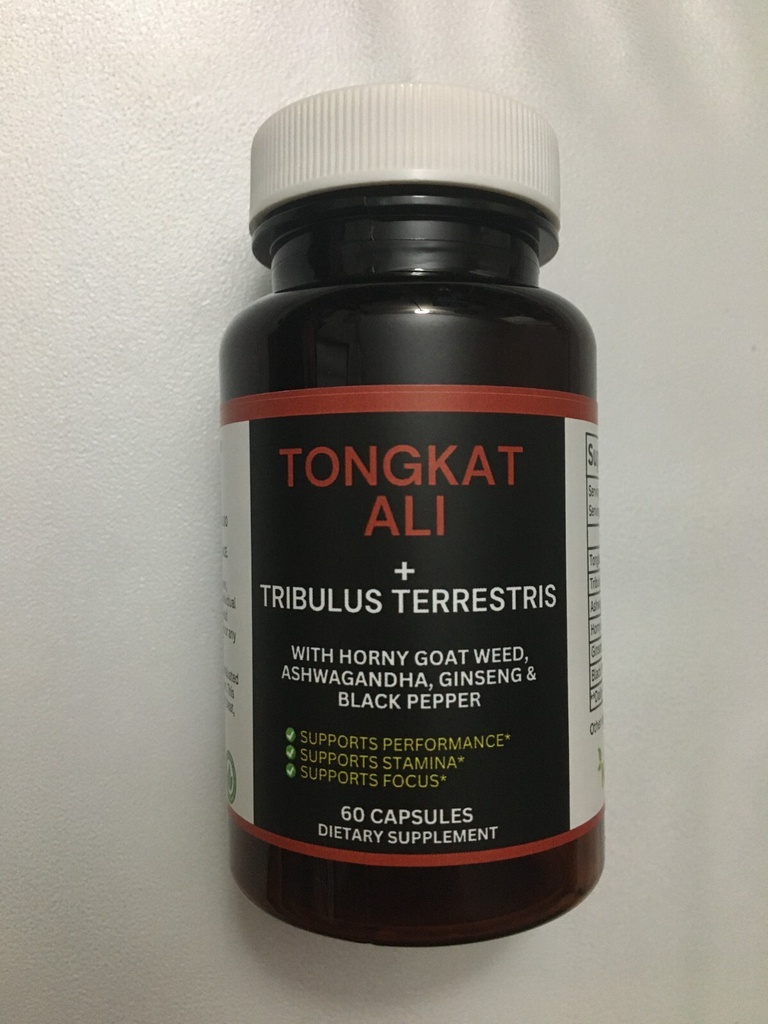 Tongkat, Tribulus, Horny Goat, Ashagandha, Ginseng, & Black Pepp - Vegan Cap